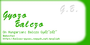 gyozo balczo business card